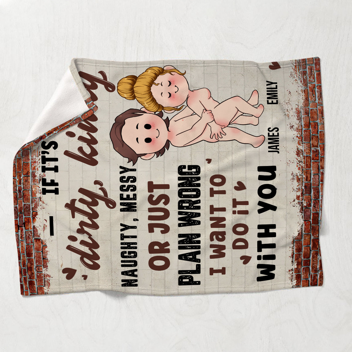 Partner In Crime - Personalized Couple Blanket