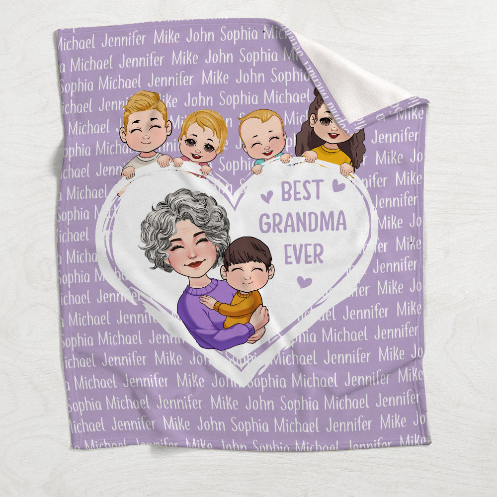 Grandma/Nana/Gigi We Love You - Personalized Grandma Blanket
