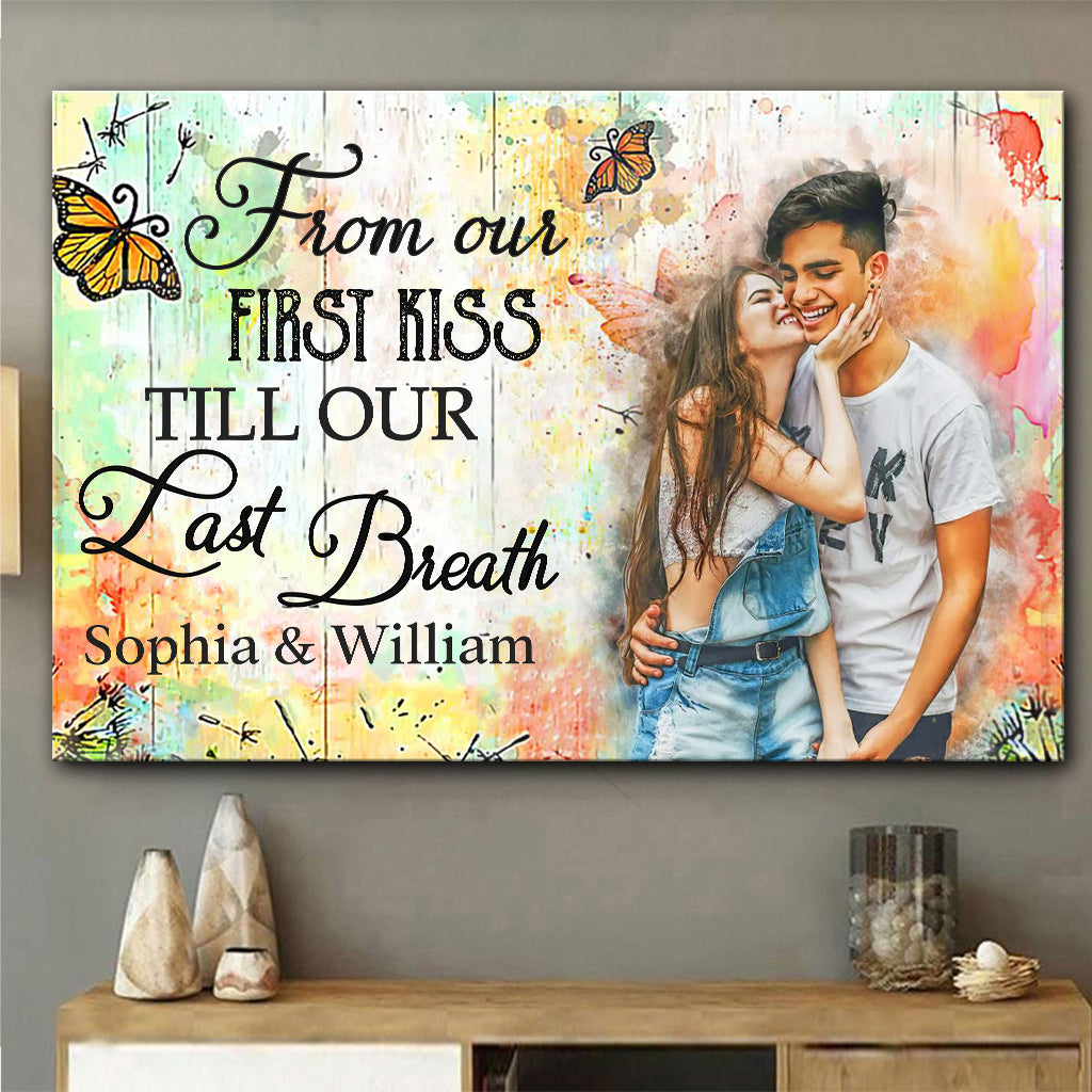 Watercolor Couple - Personalized Couple Canvas And Poster