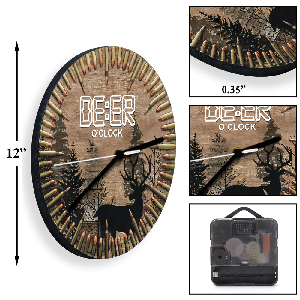 Hirsch-Uhr Jagd-Wanduhr