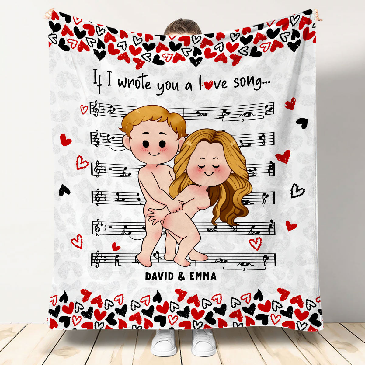 If I Wrote You A Love Song - Personalized Couple Blanket
