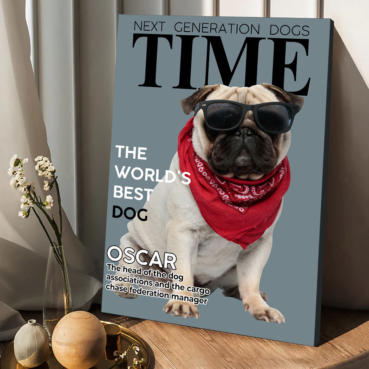 Der beste Hund der Welt – Personalisierte Hundeleinwand und Poster