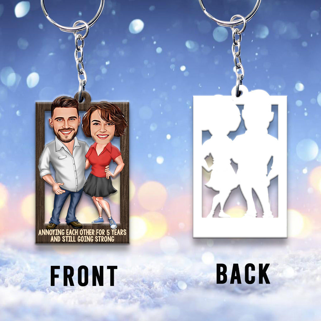 Annoying Each Other - Personalized Couple Keychain