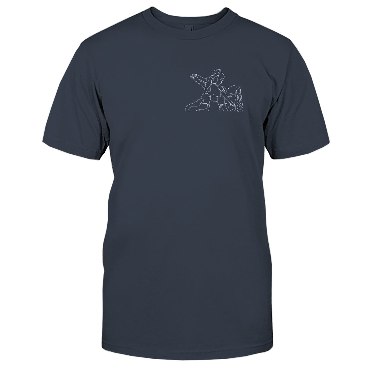 T-shirt brodé personnalisé pour toute la famille - Motifs au trait