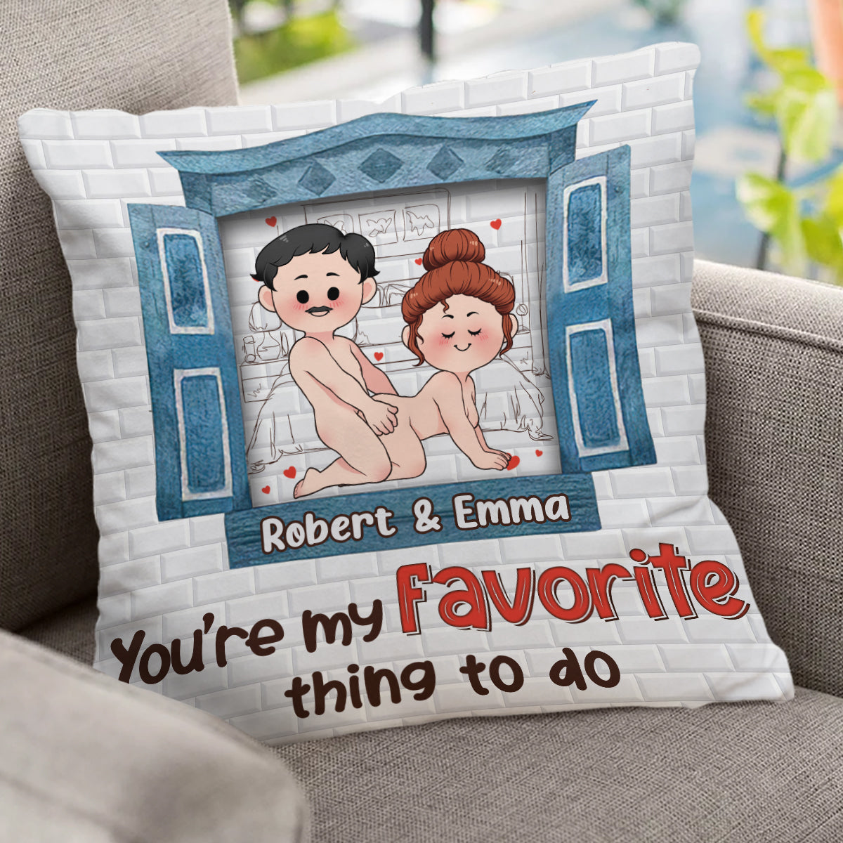 You’re My Favorite - Personalized Couple Throw Pillow
