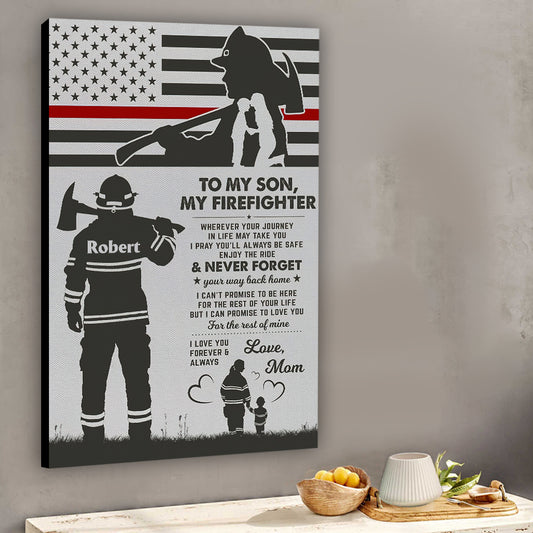 À mon pompier - Toile et affiche personnalisées pour pompier