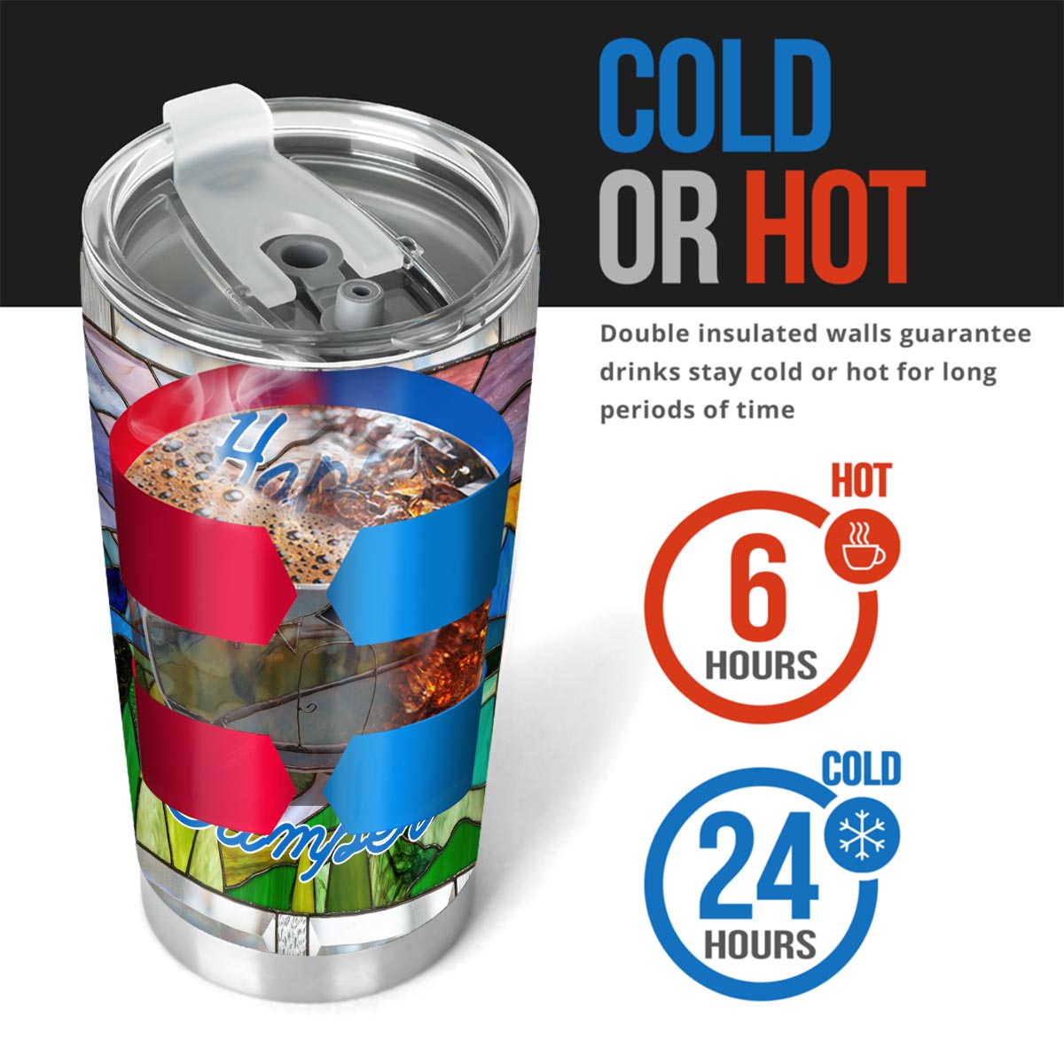 Happy Camper – Personalisierter Campingbecher
