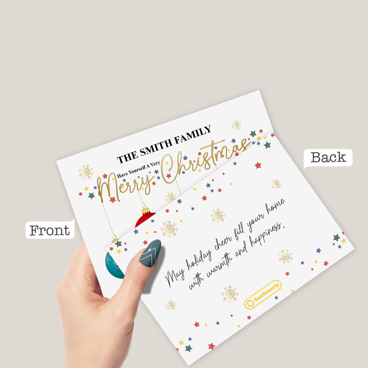 Carte de Noël familiale - Carte de vœux familiale personnalisée