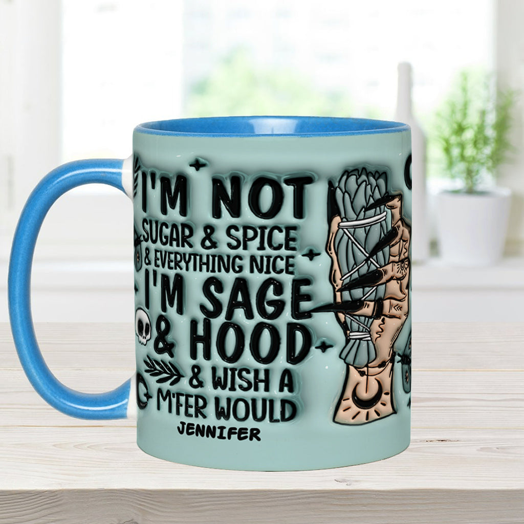 I'm Not Sugar And Spice - Personalized Witch Accent Mug