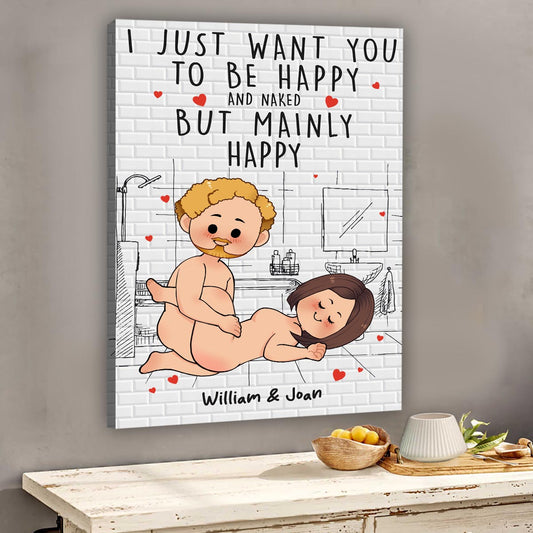 Save Water Shower Together - Personalized Couple Canvas And Poster