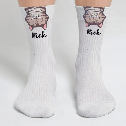 Chaussettes personnalisées pour chats et chiens, idéales pour les amoureux des animaux.