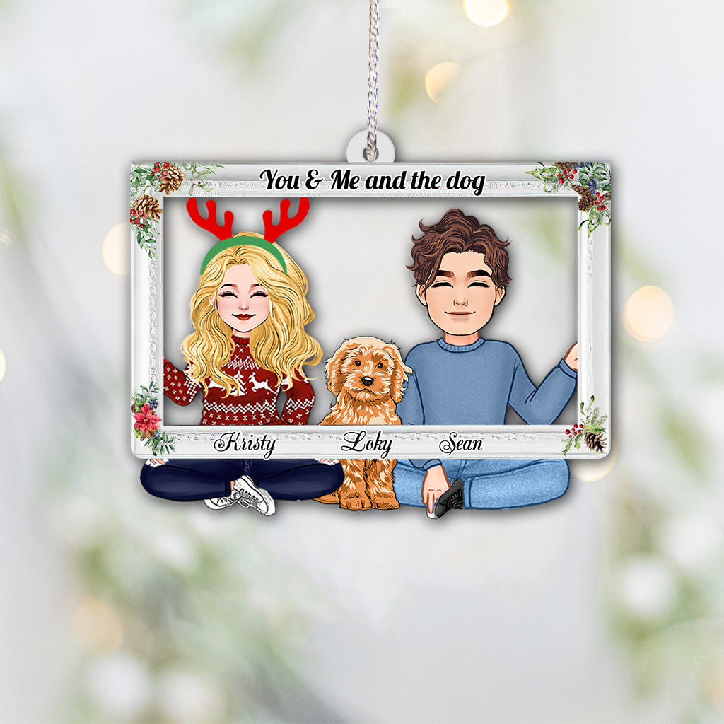 You & Me And The Dogs - Personalized Couple Ornament