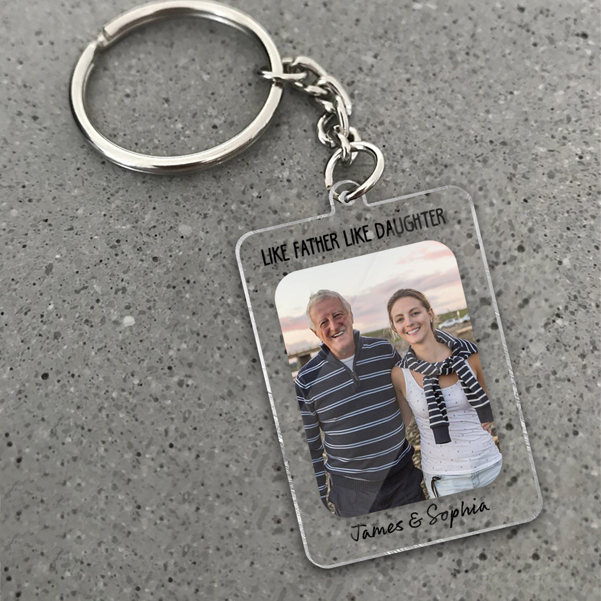 Father And Daughter - Personalized Daughter Keychain