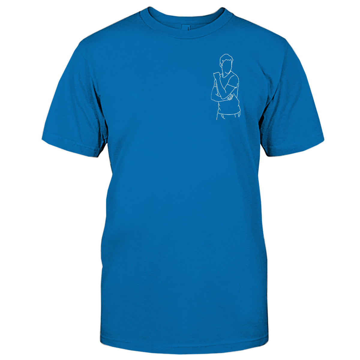 T-shirt brodé personnalisé pour petit-fils - Illustration au trait