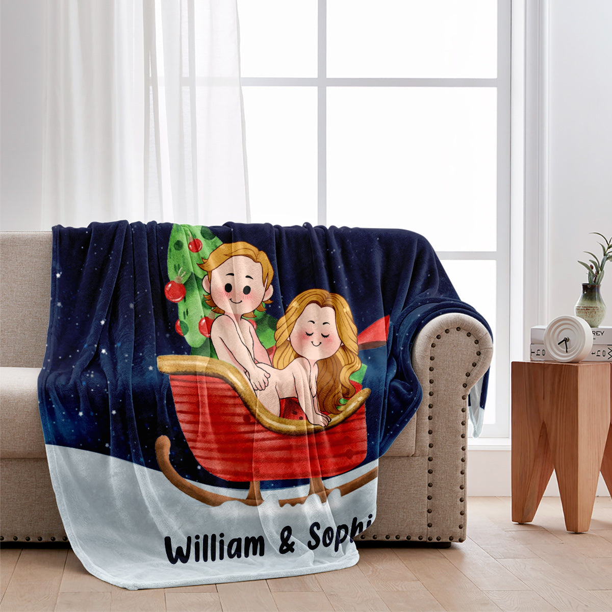Santa Is Not The Only One Coming - Personalized Couple Blanket