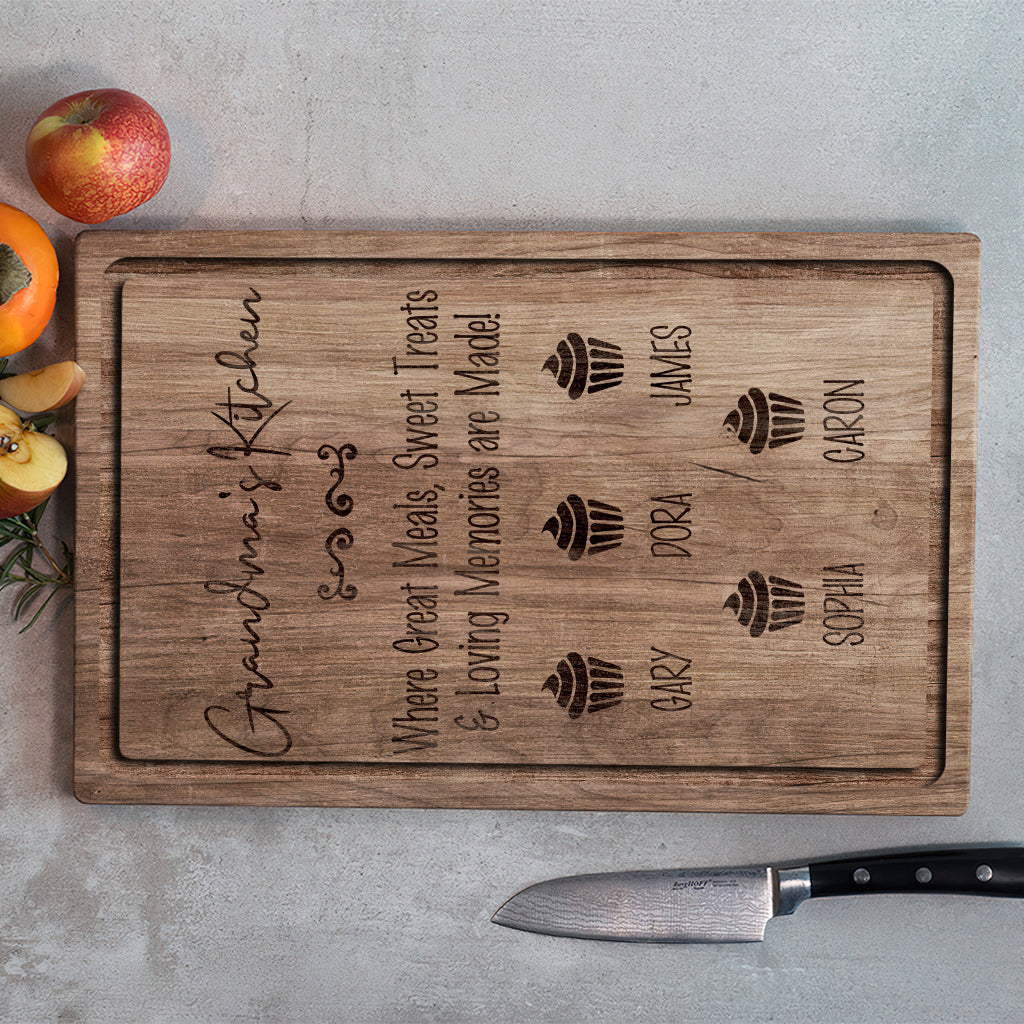 La cuisine de grand-mère - Planche à découper personnalisée pour grand-mère