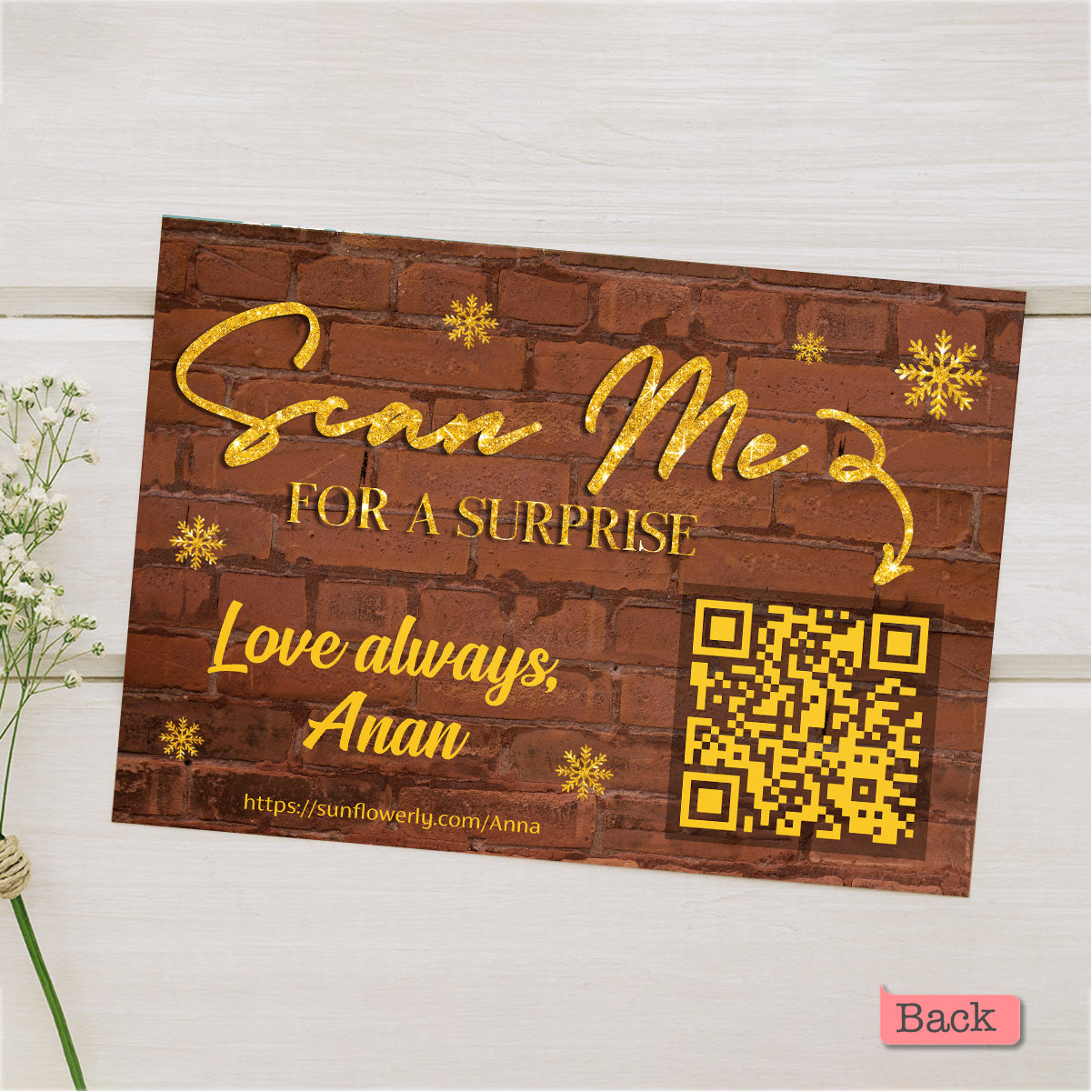 Merry Christmas Stocking Stuffers Photo Upload - Personalized QR Greeting Card