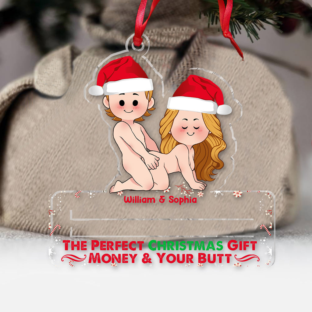 The Perfect Christmas Gift - Personalized Couple Transparent Ornament