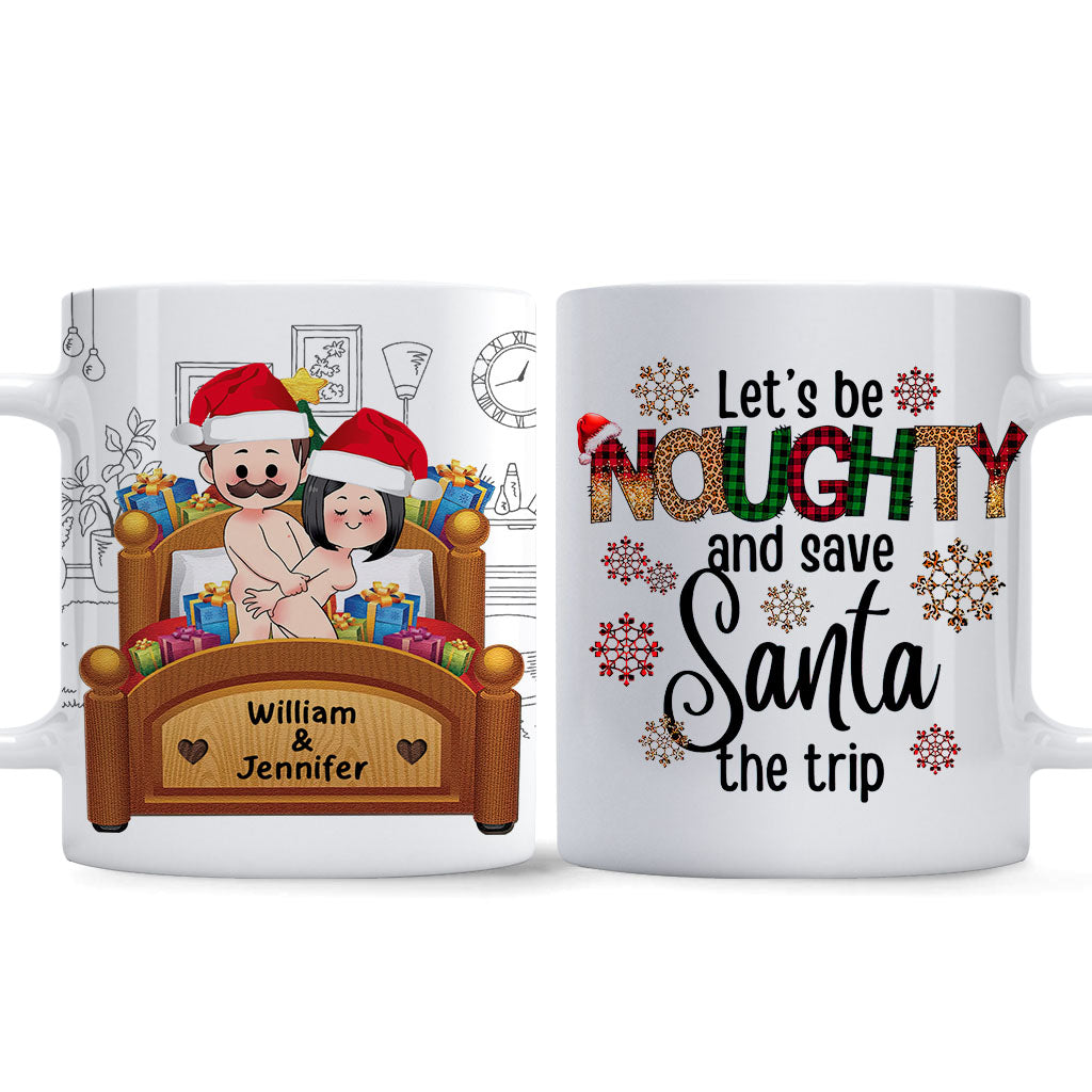 Let's Be Naughty - Personalized Couple Mug