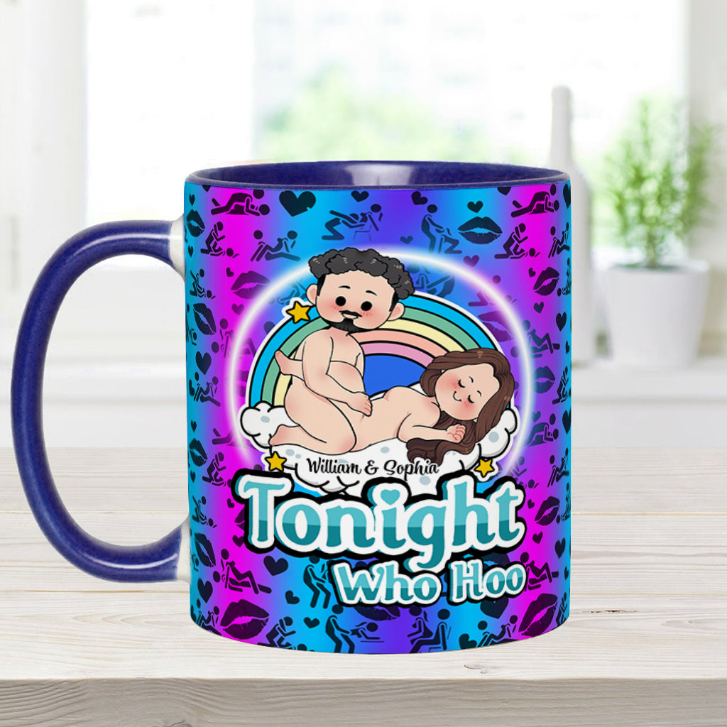 Heute Abend Who Hoo - Personalisierte Tasse für Paare