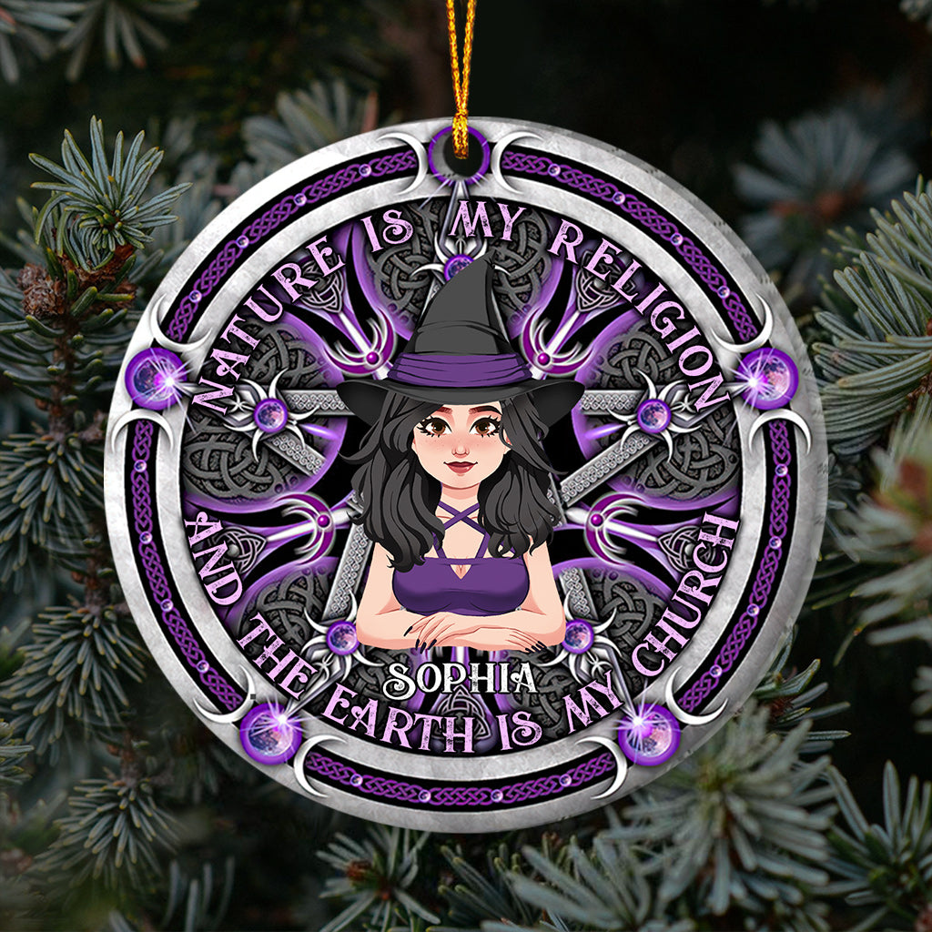 Nature Is My Religion - Personalized Witch Ornament