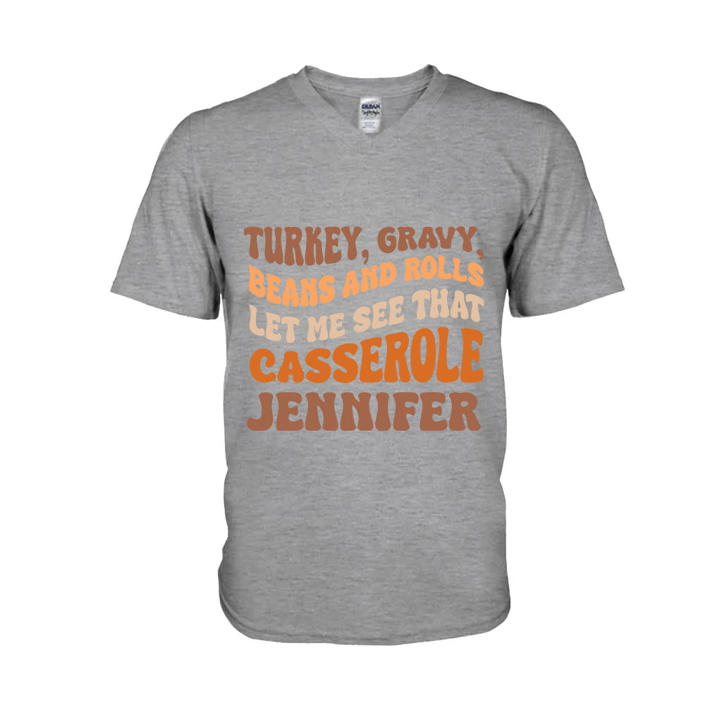 Zeig mir deinen Auflauf! – Personalisiertes Thanksgiving-T-Shirt und Hoodie