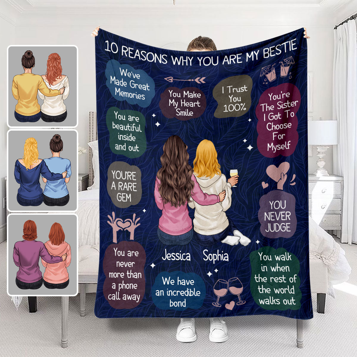 Tu es ma meilleure amie - Couverture personnalisée pour meilleure amie