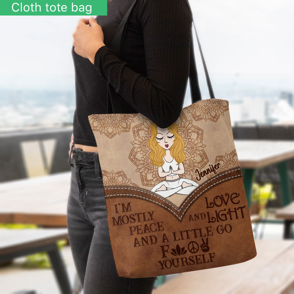 Je suis surtout la paix - Sac fourre-tout de yoga personnalisé