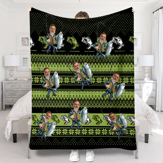 Love Fishing - Personalized Fishing Blanket