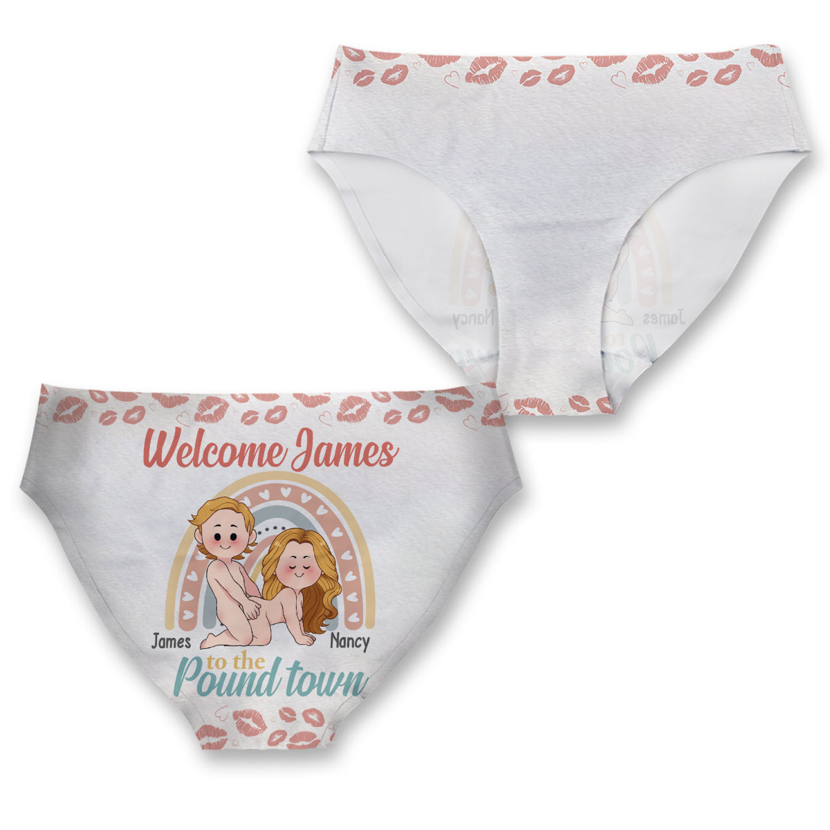 Welcome To The Pound Town Inappropriate Adult - Personalized Couple Women Briefs