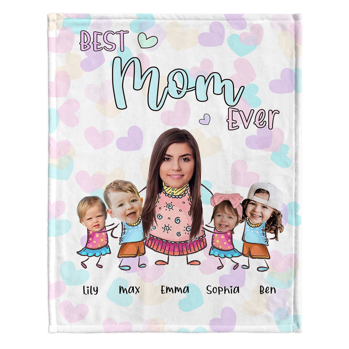 Best Grandma Ever - Gift for grandma, mom - Personalized Blanket