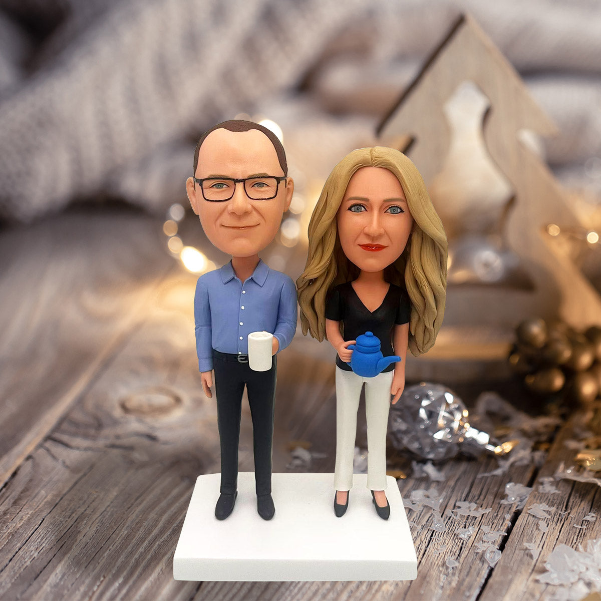 Custom Figure - Personalized Husband And Wife Bobblehead