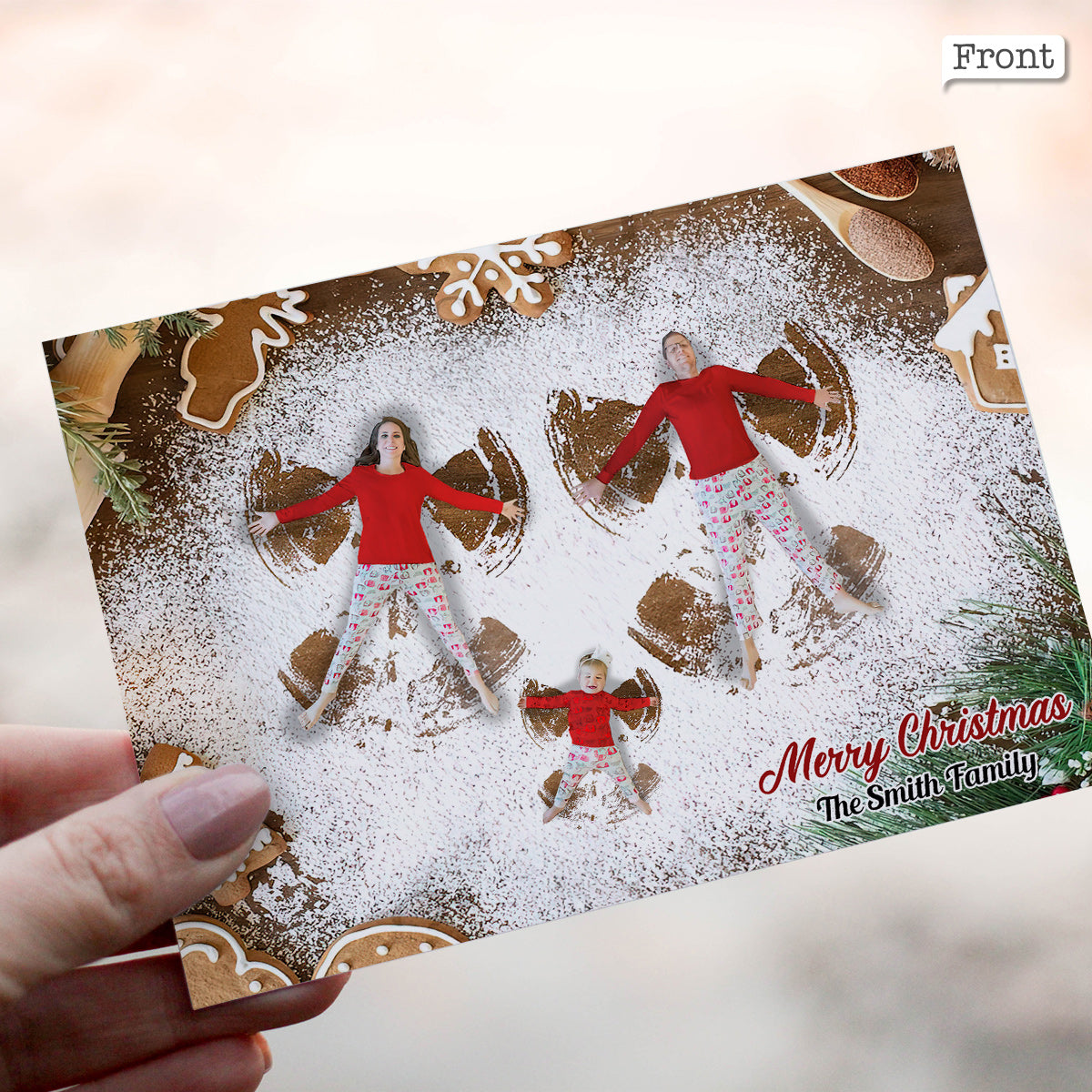 Joyeux Noël - Carte de vœux familiale personnalisée