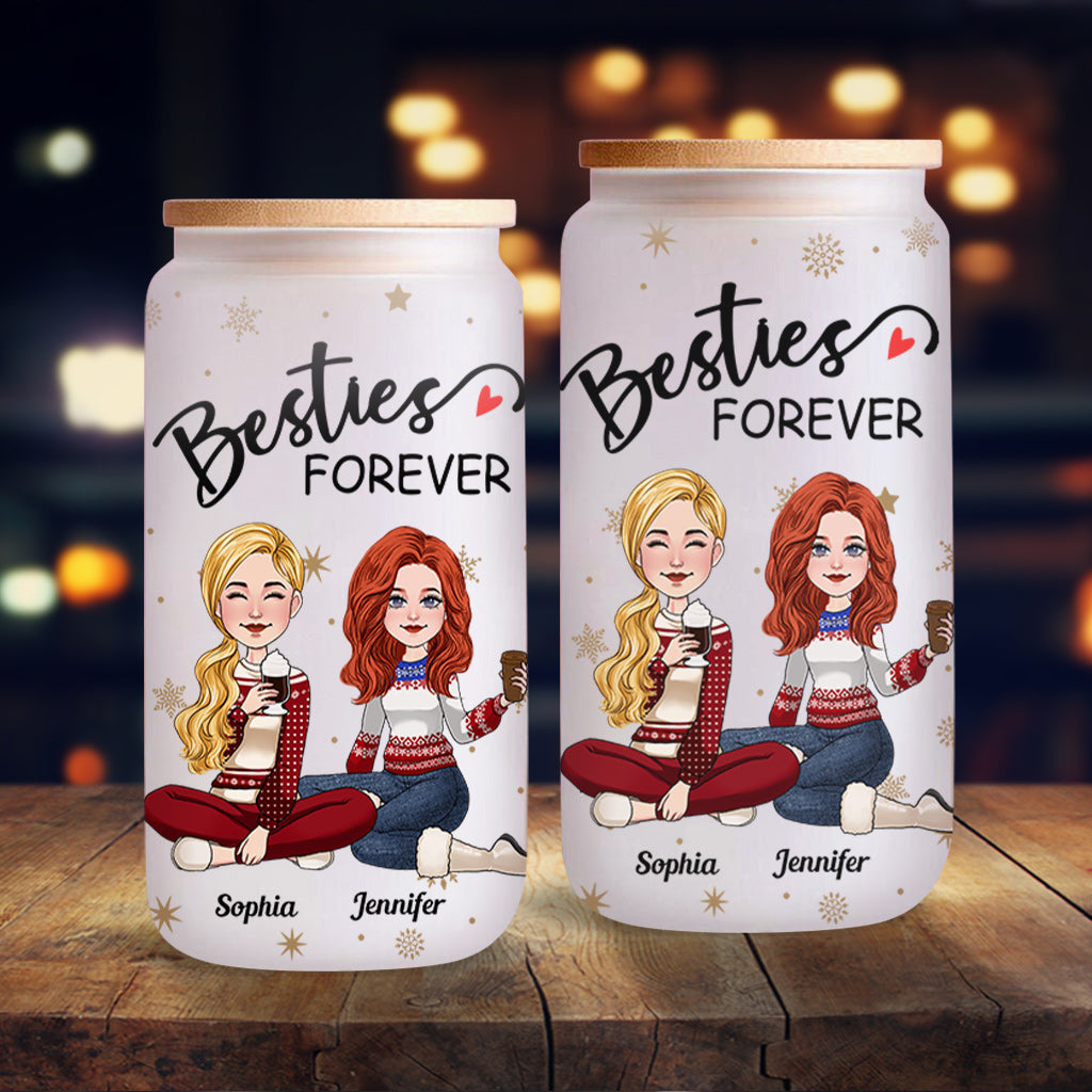 Für immer beste Freundin – personalisiertes Bestie-Trinkglas
