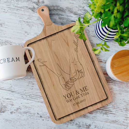 You & Me We Got This - Personalized Couple Cutting Board