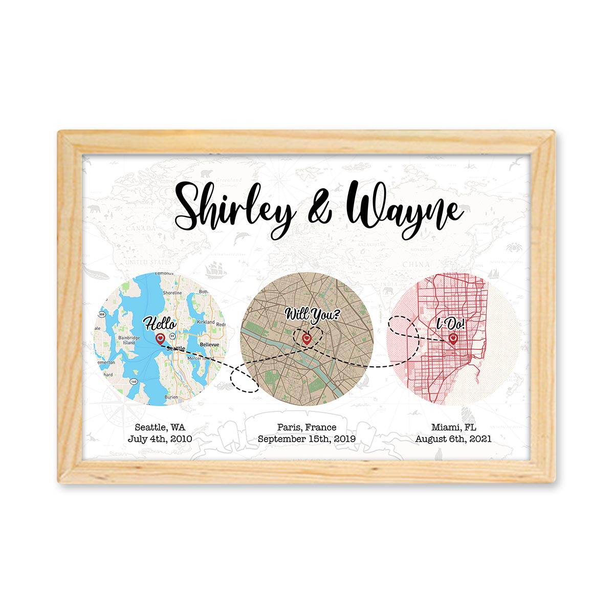 Hello Will You I Do - Personalized Husband And Wife Light Photo Frame