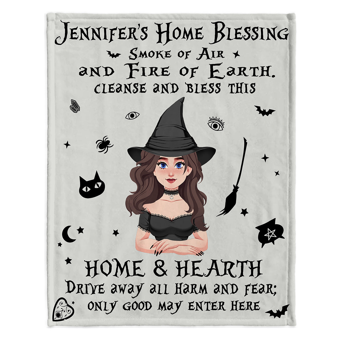 Home Blessing - Personalized Witch Blanket