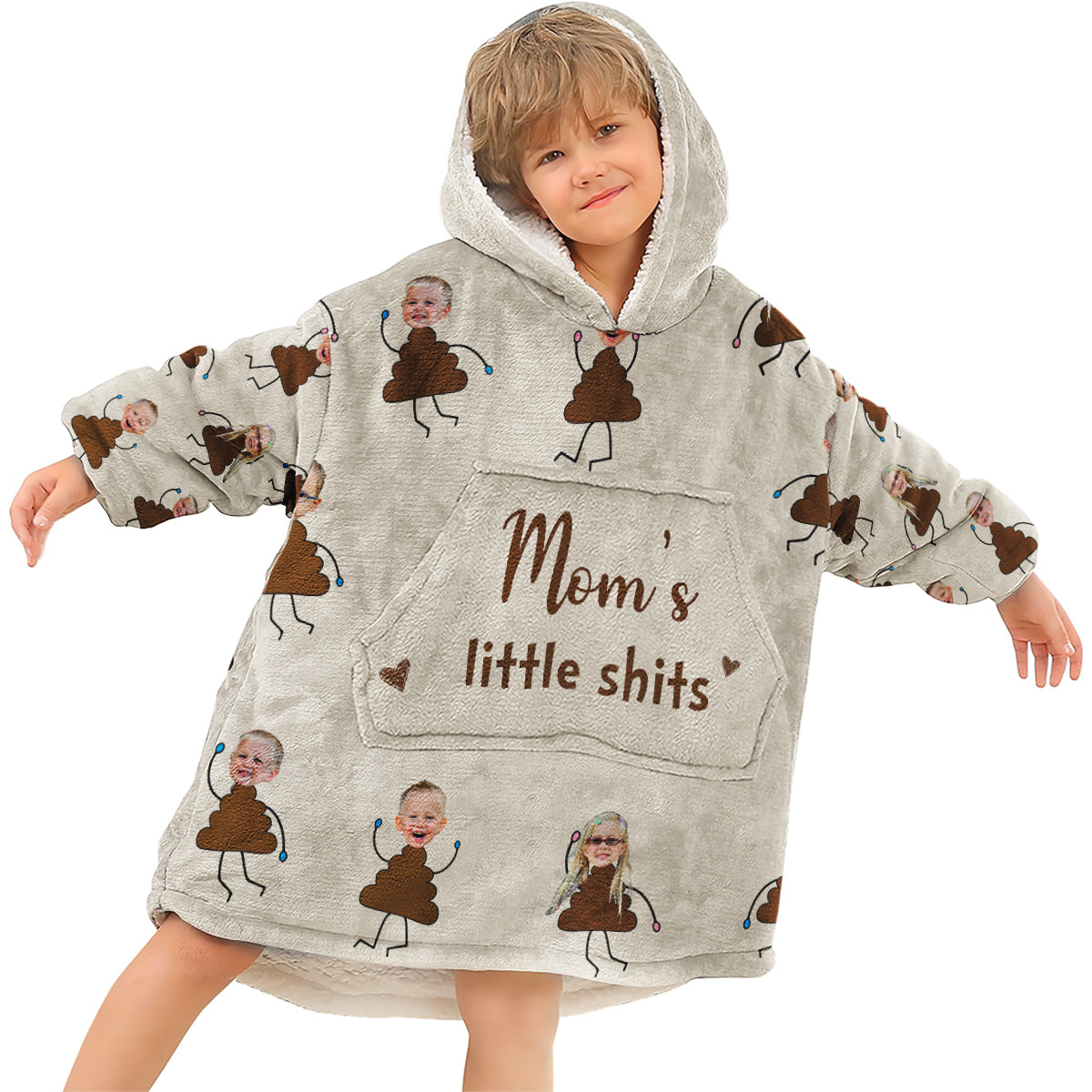 Grandma's Little Cuties - Gift for grandma, mom, dad, grandpa - Personalized Blanket Hoodie