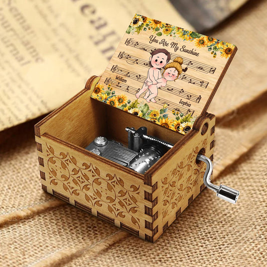 You Are My Sunshine - Personalized Couple Hand Crank Music Box