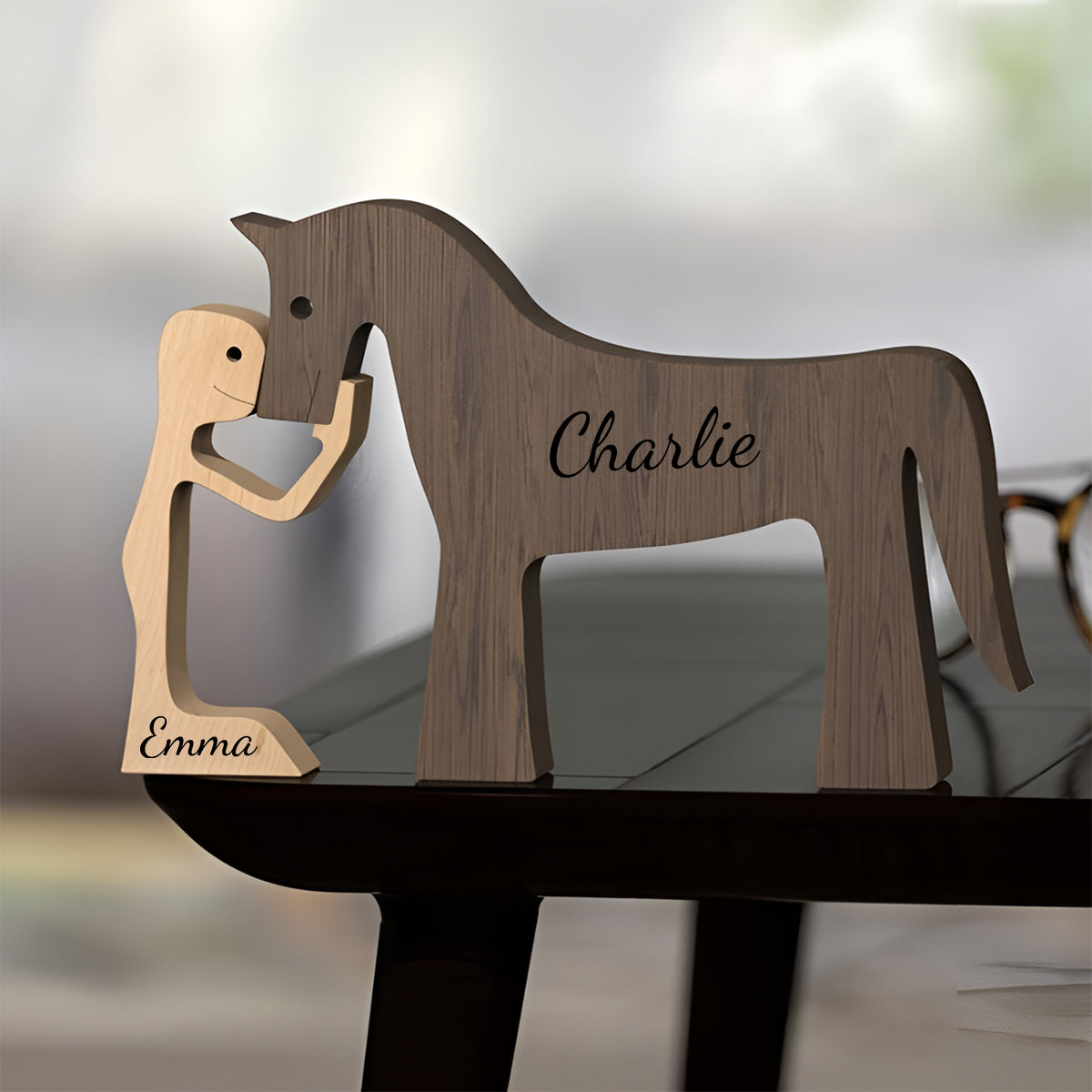 Vous, moi et le chien - Figurines décoratives personnalisées pour couples