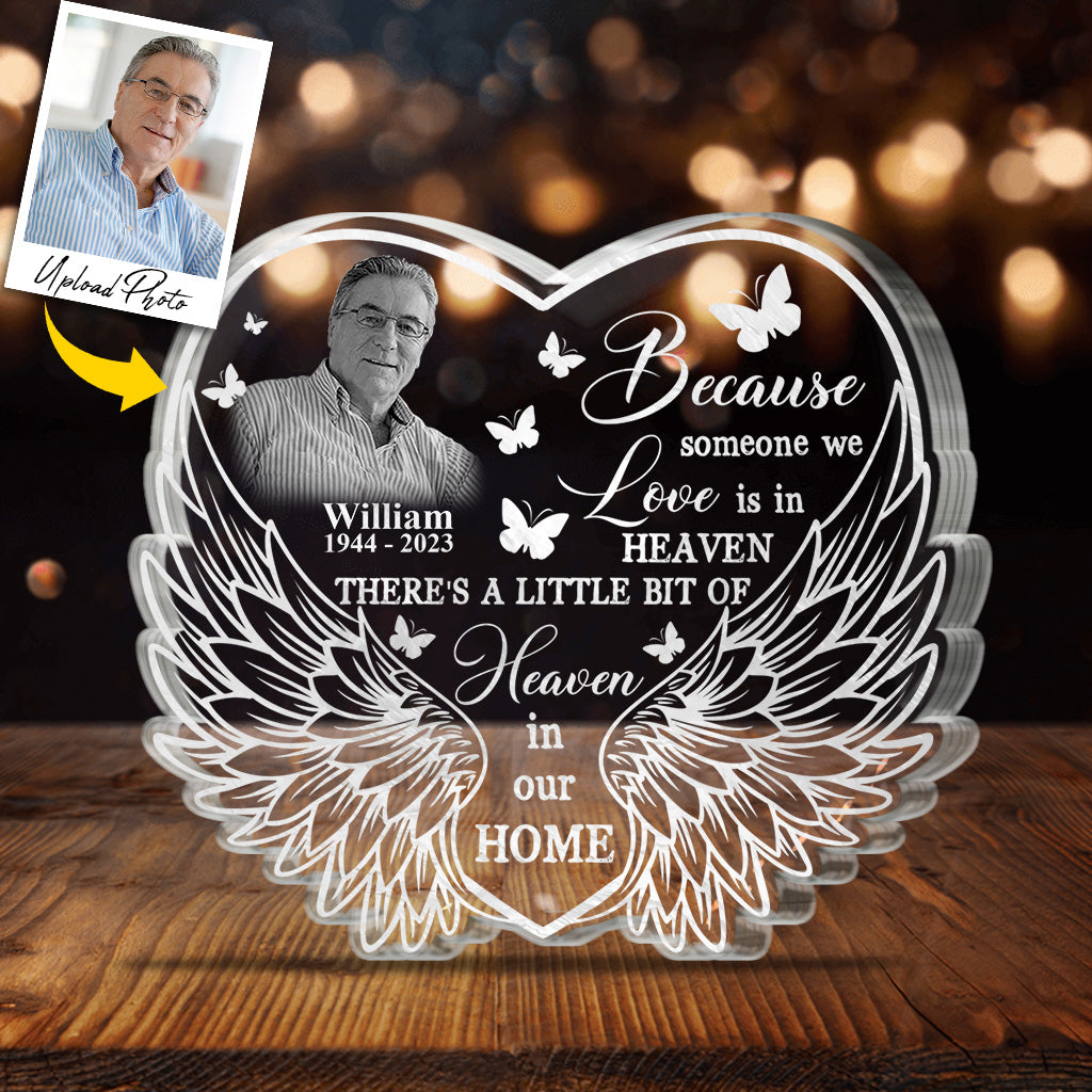 Someone We Love Is In Heaven - Personalized Memorial Custom Shaped Acrylic Plaque