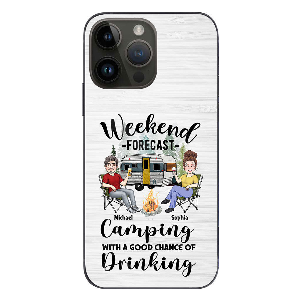 Prévisions du week-end - Étui de téléphone transparent personnalisé pour le camping