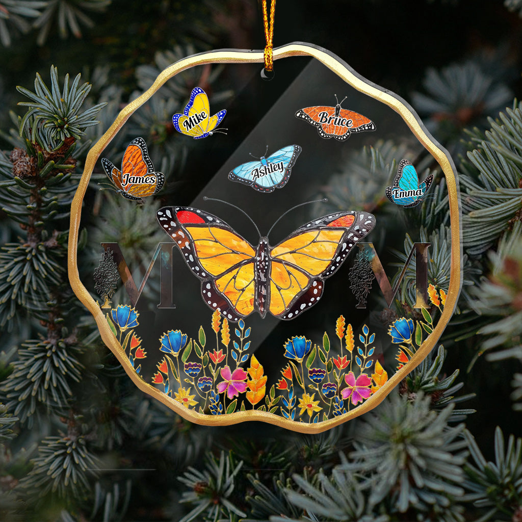 Butterfly Mother - Personalized Mother Transparent Ornament