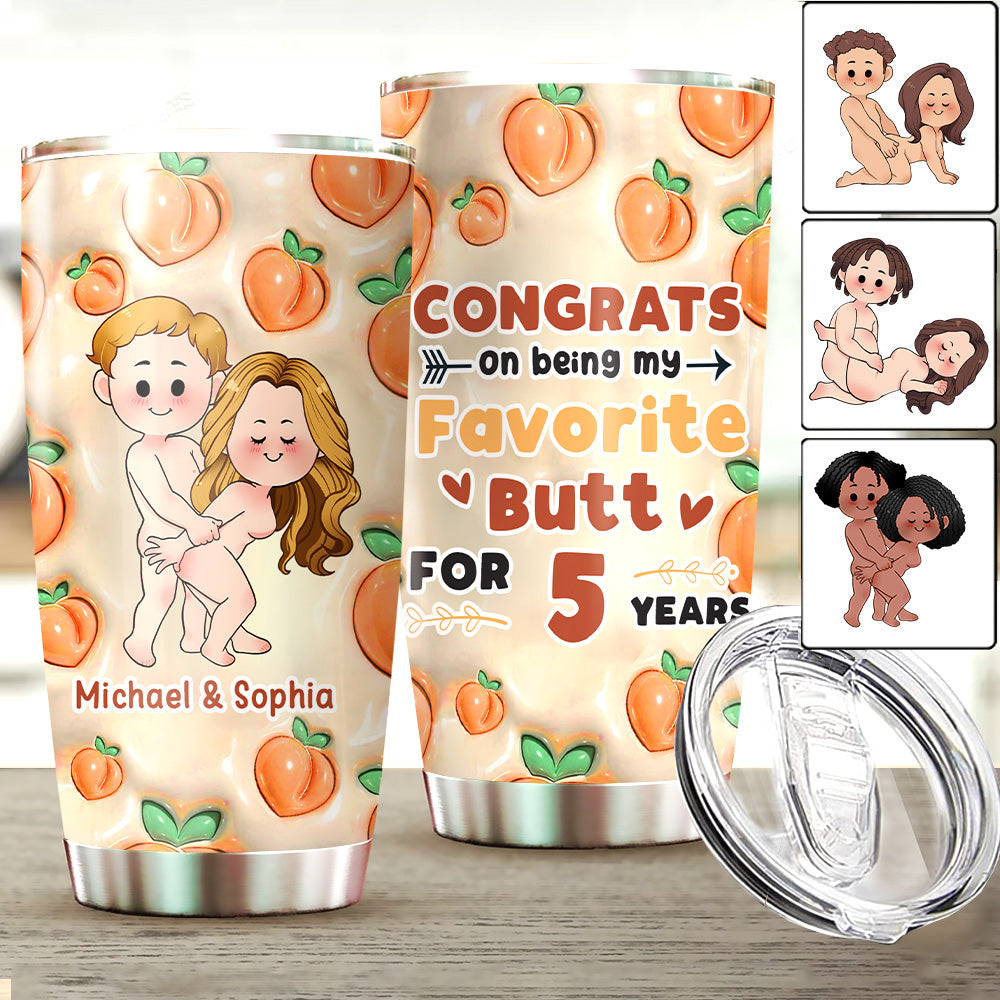 Congrats On Being My Favorite Butt - gift for girlfriend, boyfriend, wife, husband - Personalized Tumbler