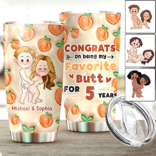 Congrats On Being My Favorite Butt - gift for girlfriend, boyfriend, wife, husband - Personalized Tumbler