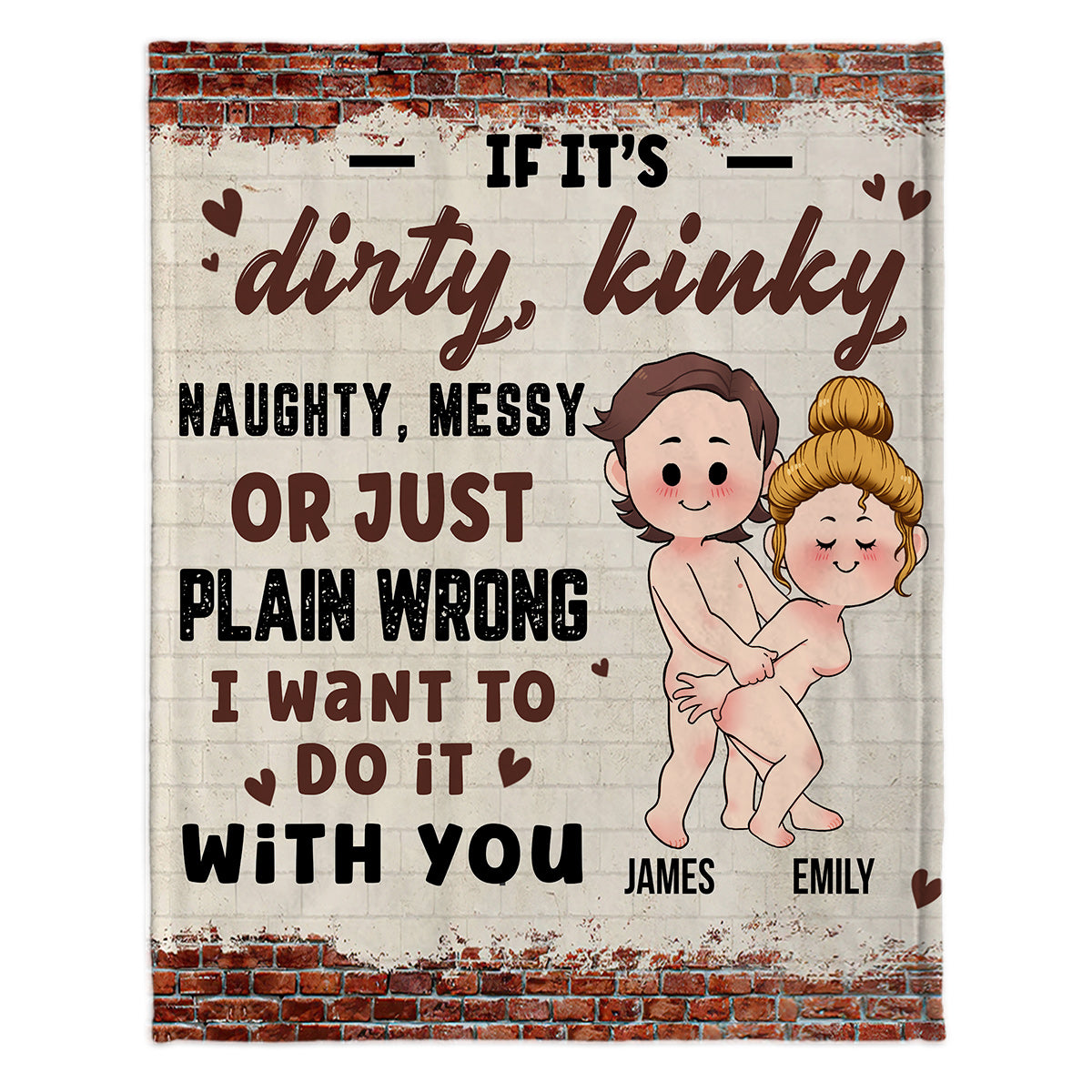 Partner In Crime - Personalized Couple Blanket