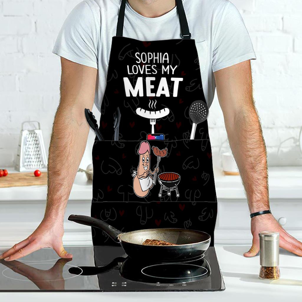 My Wife Loves My Meat - Personalized Couple Apron