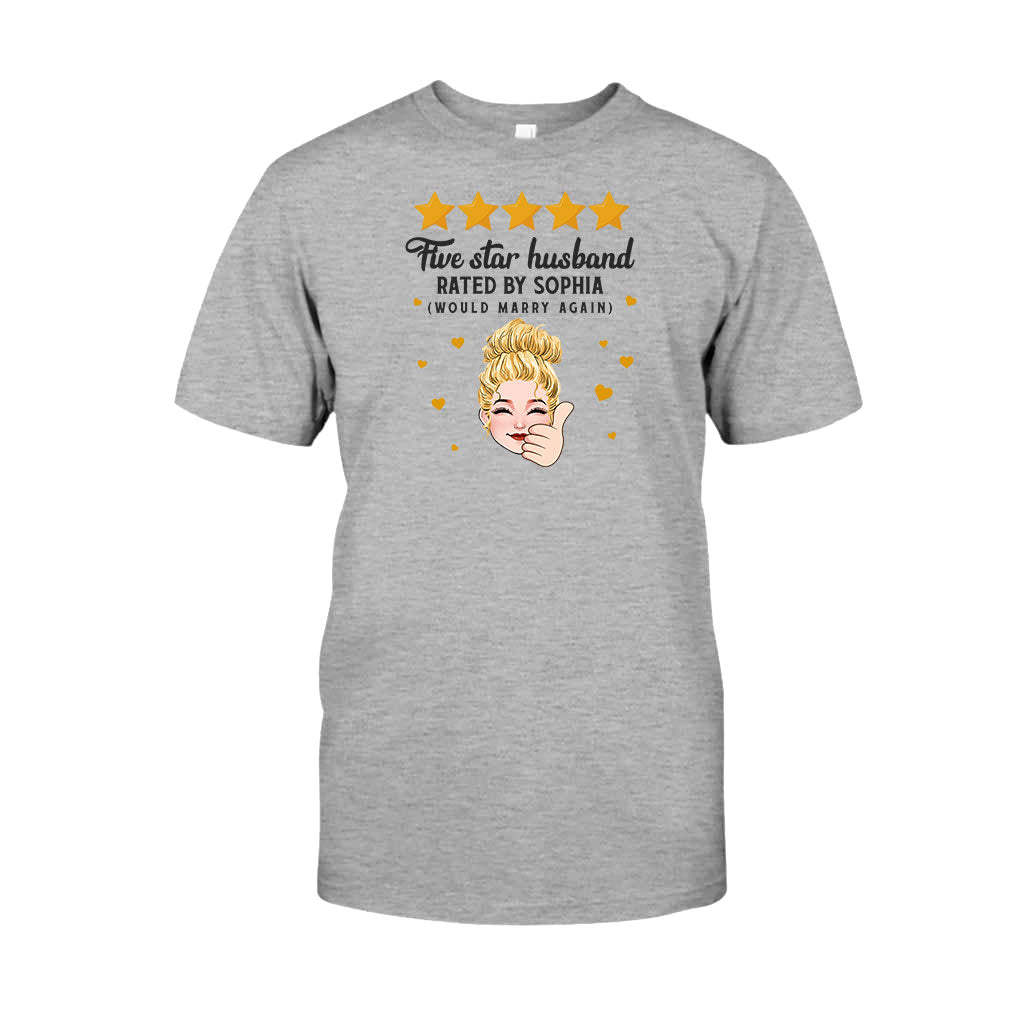 Five Star Husband Wife - Personalized Husband And Wife T-shirt And Hoodie