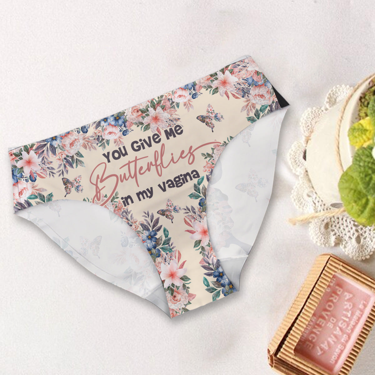 You Give Me Butterflies In My Vagina - Couple Women Briefs