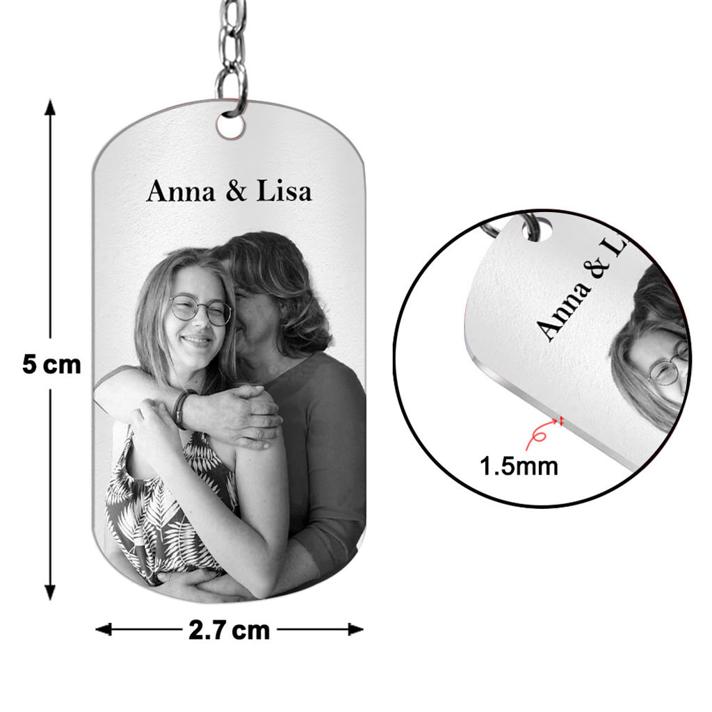 Petit rappel - Porte-clés personnalisé en acier inoxydable pour fille